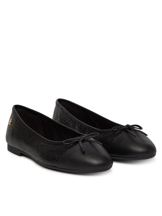 Tommy Hilfiger Ballerinas Tommy Hilfiger Th Monogram Ballerina FW0FW09468 Schwarz