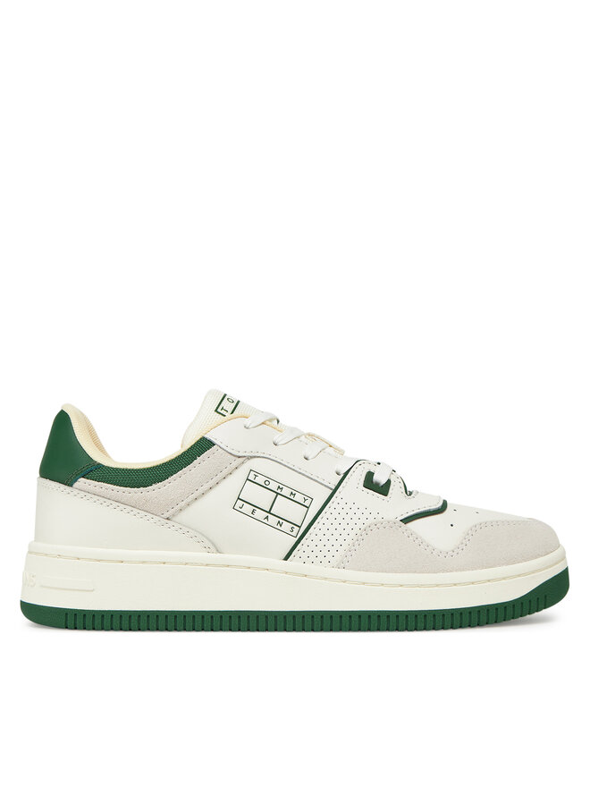 Tommy Jeans Sneakersy Tommy Jeans Tjw Retro Basket Washed Suede EN0EN02773 Biały