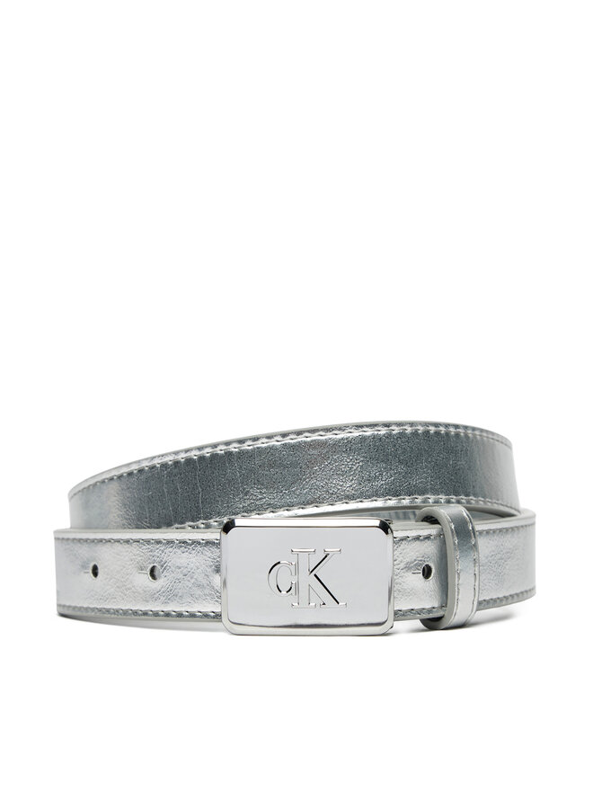 Ceinture enfant Calvin Klein Jeans Metallic Buckle Belt IU0IU00666 Argent chaussures