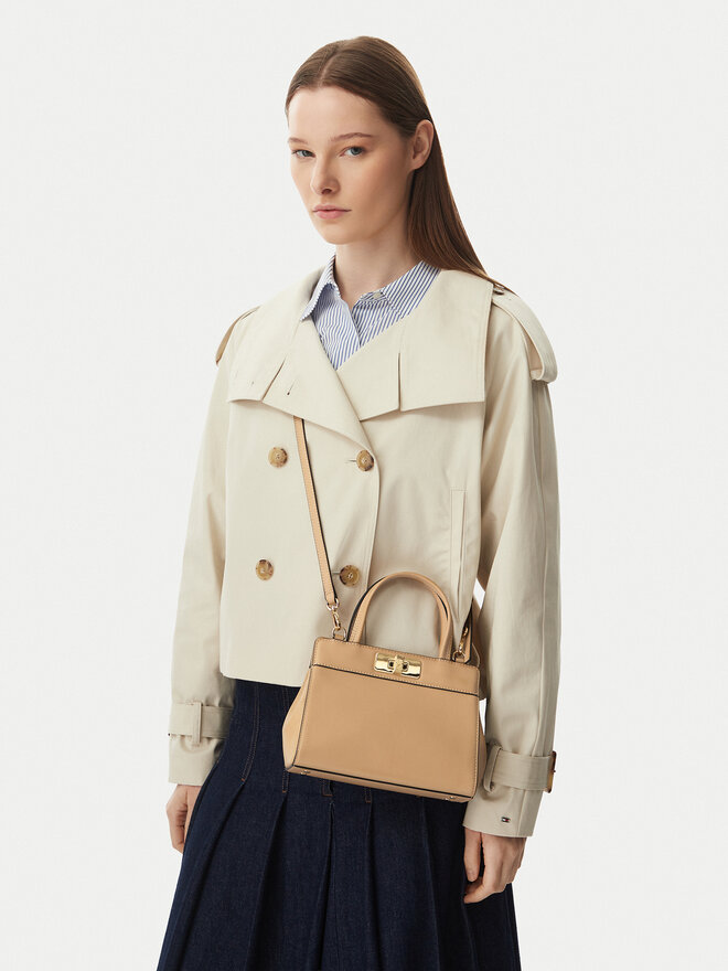 Tommy Hilfiger Handtasche Tommy Hilfiger Th Modern Mini Satchel AW0AW18726 Beige