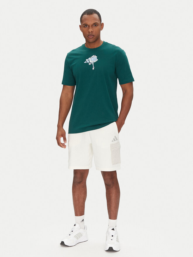adidas adidas Marškinėliai Earth Day Graphic JI6753 Žalia Regular Fit