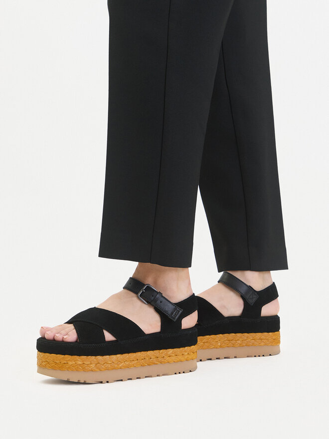 Ugg Espadrilles Ugg W Aubrey Ankle Strap 1167471 Fekete