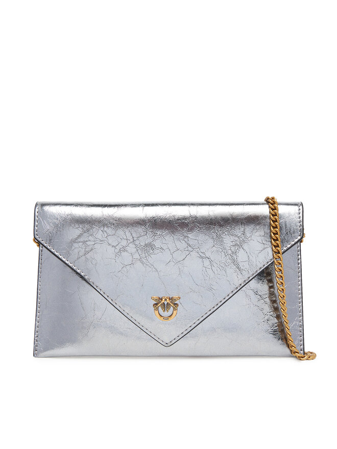 PINKO Ročna torba PINKO Flat Purse Mini AI 25-26 PCPL 105347 A2OT Srebrna