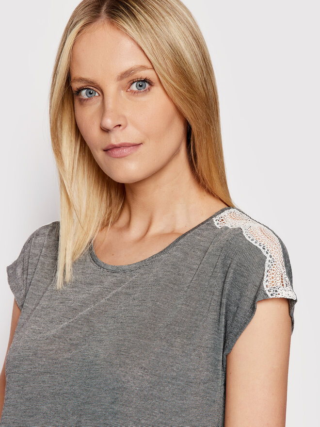 Etam Etam Pyjama-T-Shirt Warm Day 6524553 Grau Regular Fit