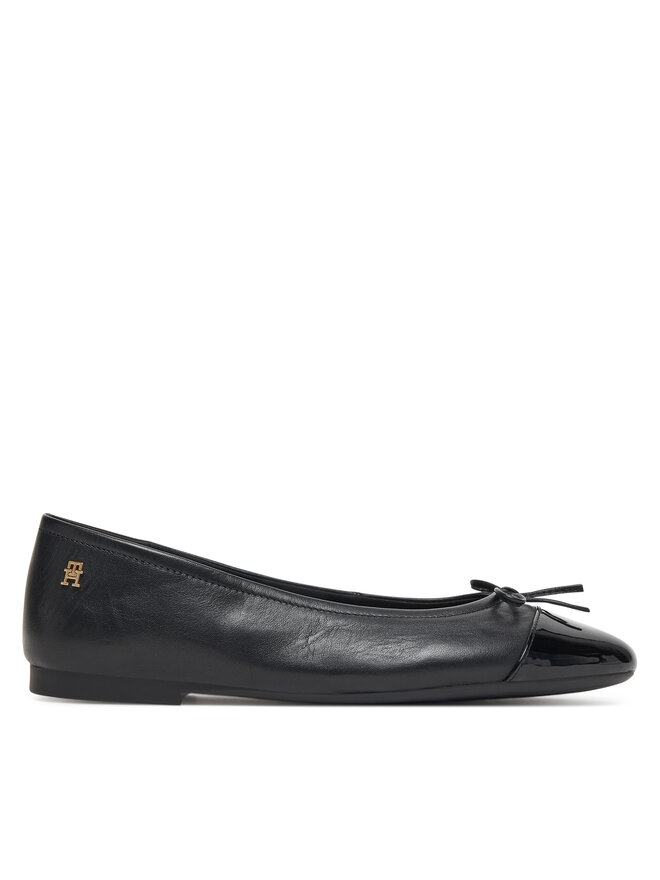 Tommy Hilfiger Μπαλαρίνες Tommy Hilfiger Patent Toe-Cap FW0FW08830 Μαύρο