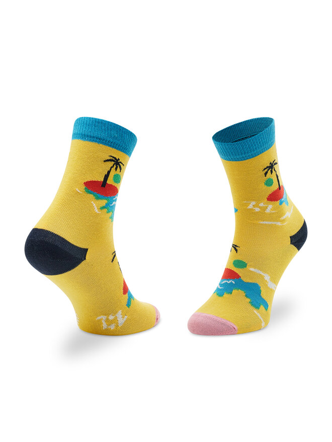 Happy Socks Vysoké detské ponožky Happy Socks KIIT01-2200 Žltá