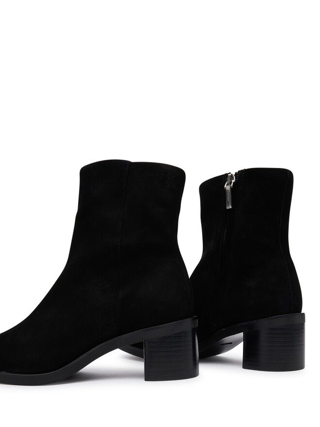 Calvin Klein Stiefeletten Calvin Klein Block Heel Ank Boot Suede HW0HW03221 Schwarz