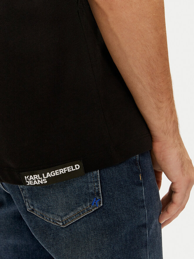 Karl Lagerfeld Jeans Karl Lagerfeld Jeans T-Shirt 246D1711 Μαύρο Regular Fit