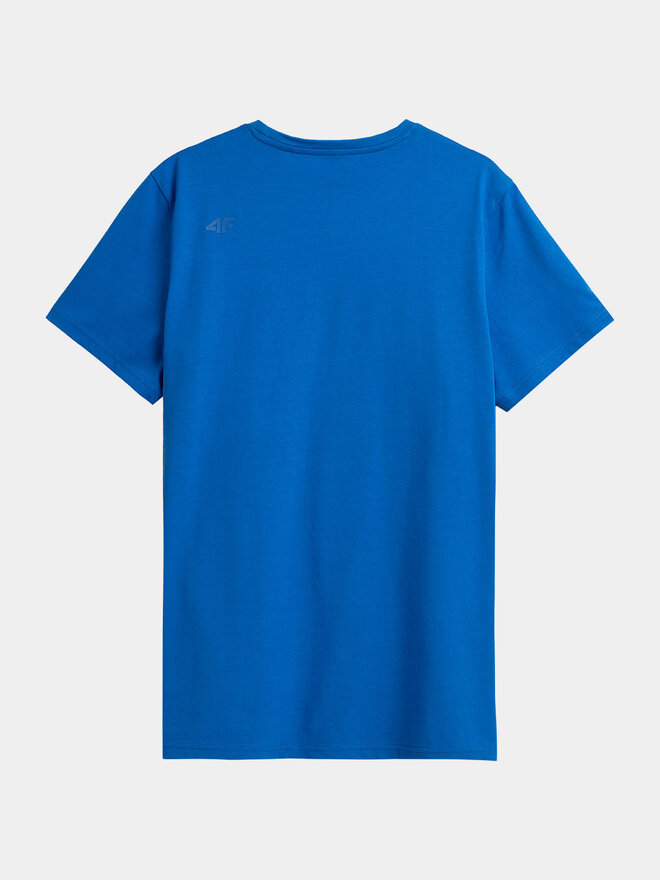 4F 4F T-Shirt 4FAW23TTSHM0876 Μπλε Regular Fit