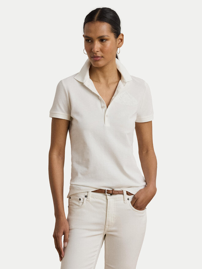 LAUREN RALPH LAUREN LAUREN RALPH LAUREN Pólóing 200966128001 Fehér Slim Fit