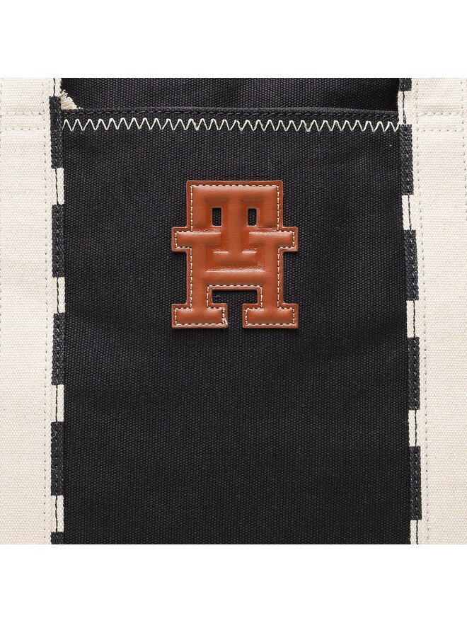 Tommy Hilfiger Torebka Tommy Hilfiger Th Coastal Prep Breton Tote AM0AM11079 Granatowy