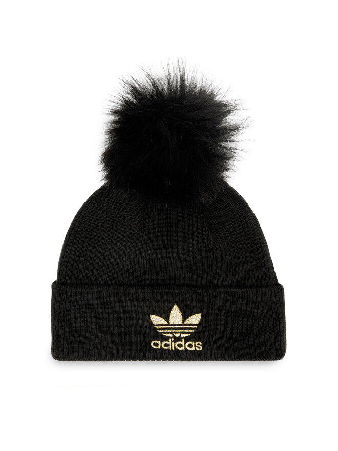 Mutze adidas Faux Fur Pompom Beanie H35531 Schwarz eschuhe