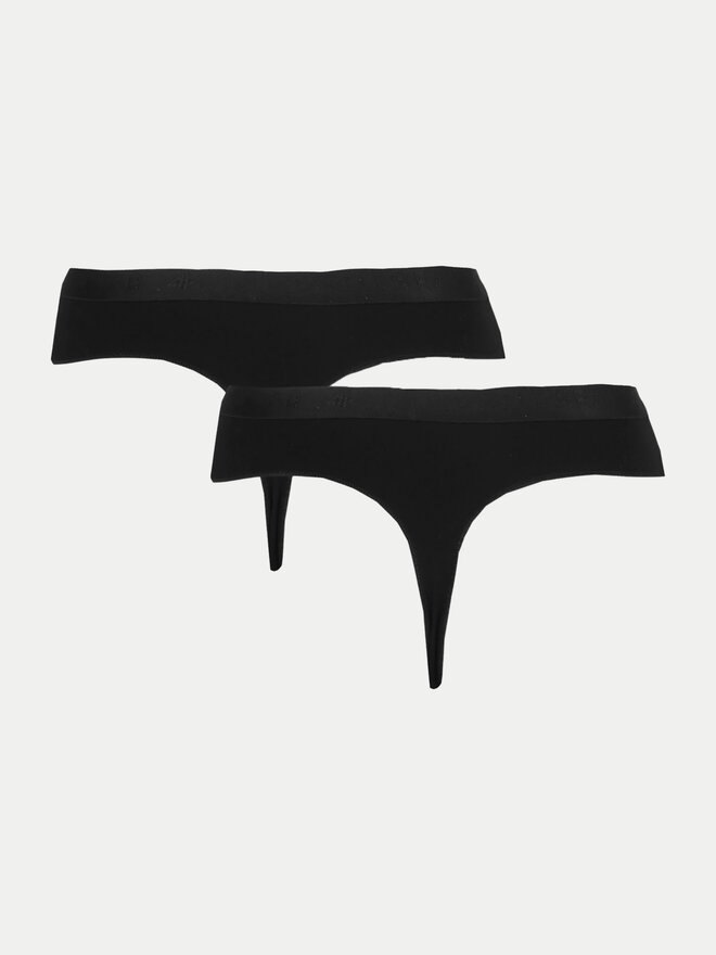 4F 4F 2er-Set Stringtangas 4FWMM00UPTSF026 Schwarz