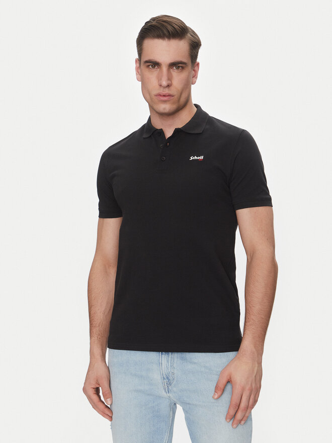 SCHOTT N.Y.C. SCHOTT N.Y.C. Polo PSCASUAL Μαύρο Regular Fit
