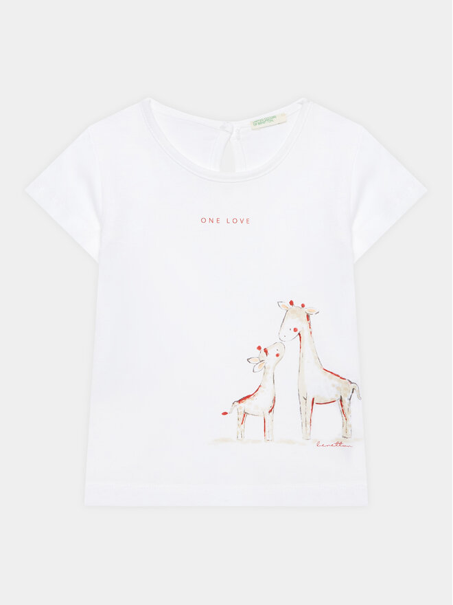 United Colors Of Benetton United Colors Of Benetton T-Shirt 3I1XA102U Weiß Regular Fit