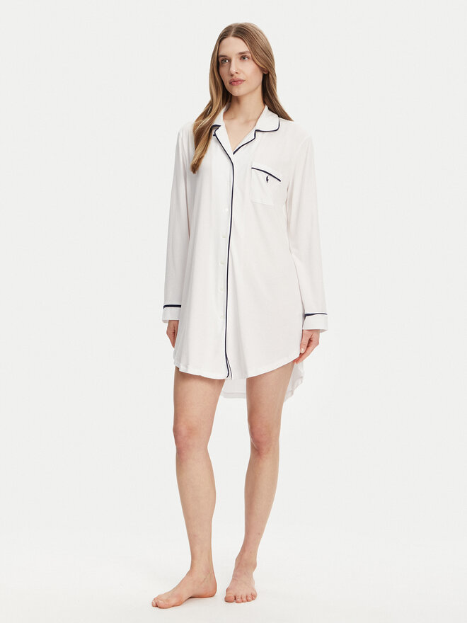 Polo Ralph Lauren Polo Ralph Lauren Нічна сорочка 4P9012 Білий Relaxed Fit