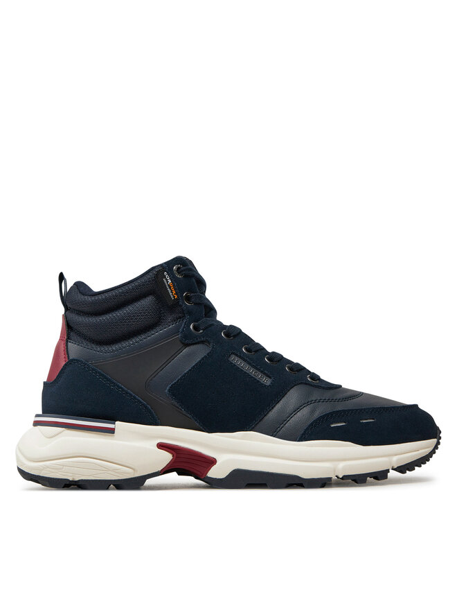 Tommy Hilfiger Sportcipők Tommy Hilfiger M Runner Cordura Hi Lth Mix FM0FM05222 Sötétkék