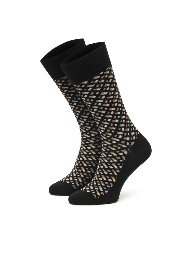BOSS 2er-Set hohe Herrensocken BOSS 2P RS Monogram CC 50515141 Schwarz