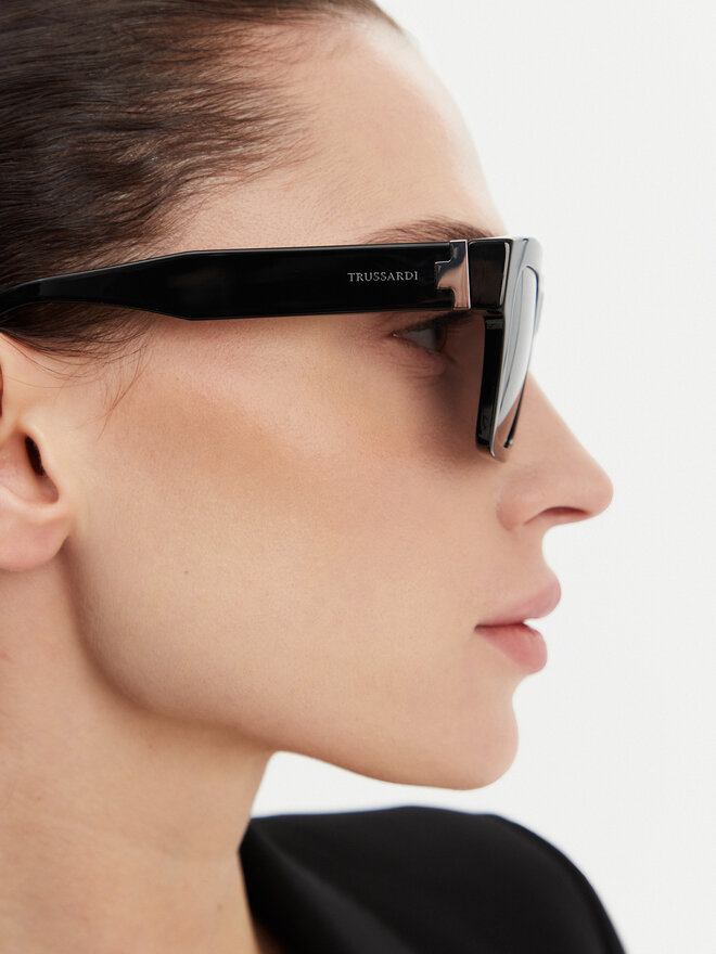 Trussardi Okulary przeciwsłoneczne Trussardi TSM9028 Czarny