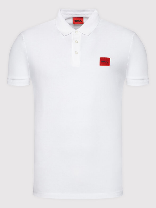 HUGO Hugo Polo marškinėliai Dereso222 50466202 Balta Slim Fit