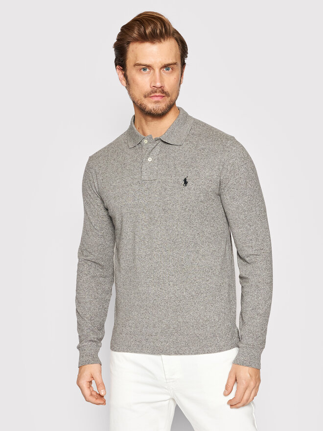 Polo Ralph Lauren Polo Ralph Lauren Polo marškinėliai 710681126003 Pilka Slim Fit