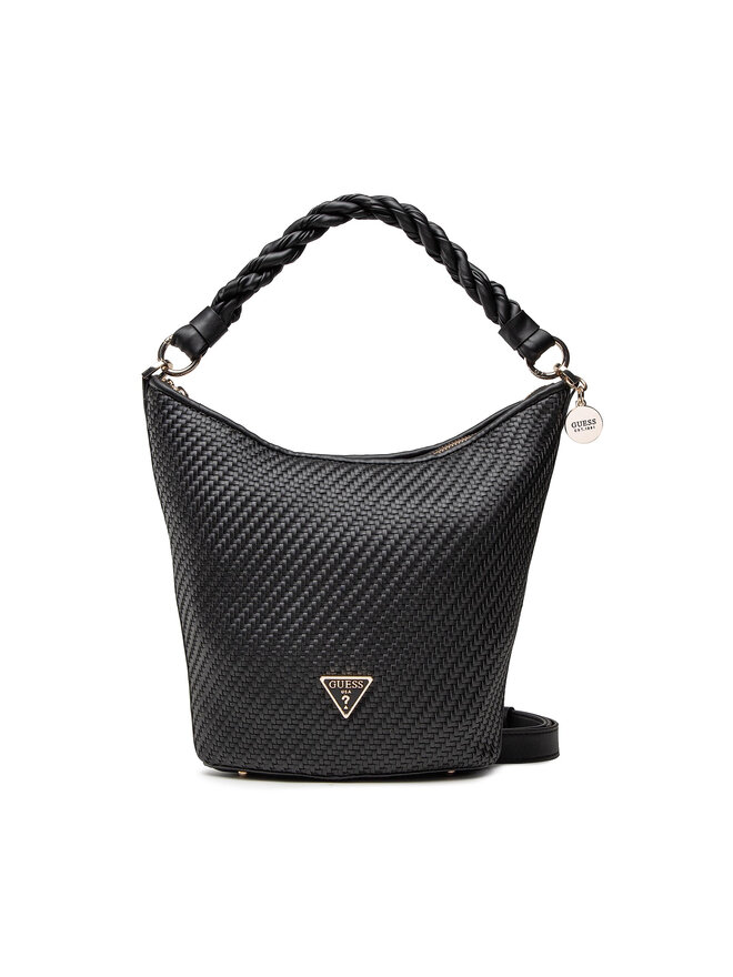 Guess Ročna torba Guess Hassie Bucket Hobo HWVG83 97020 Črna
