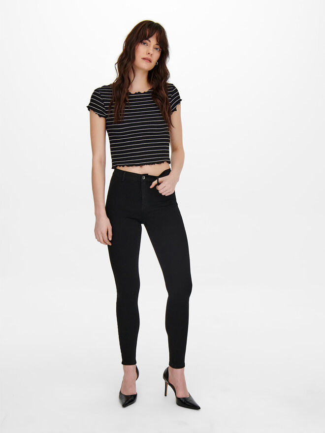 ONLY ONLY Marškinėliai Anits 15253651 Juoda Regular Fit