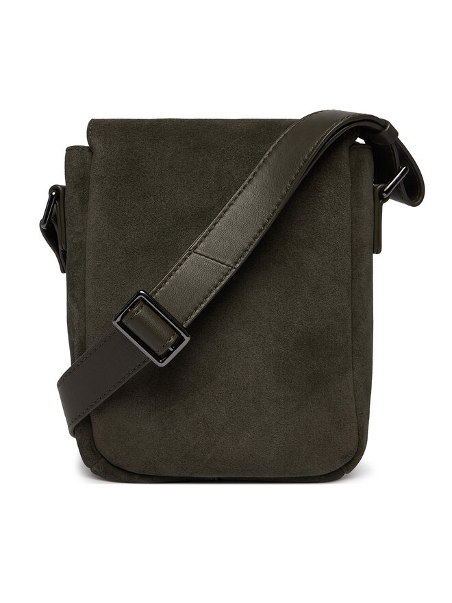 Tommy Hilfiger Umhängetasche Tommy Hilfiger Metal Logo Suede Crossbody Bag AM0AM14262 Grün