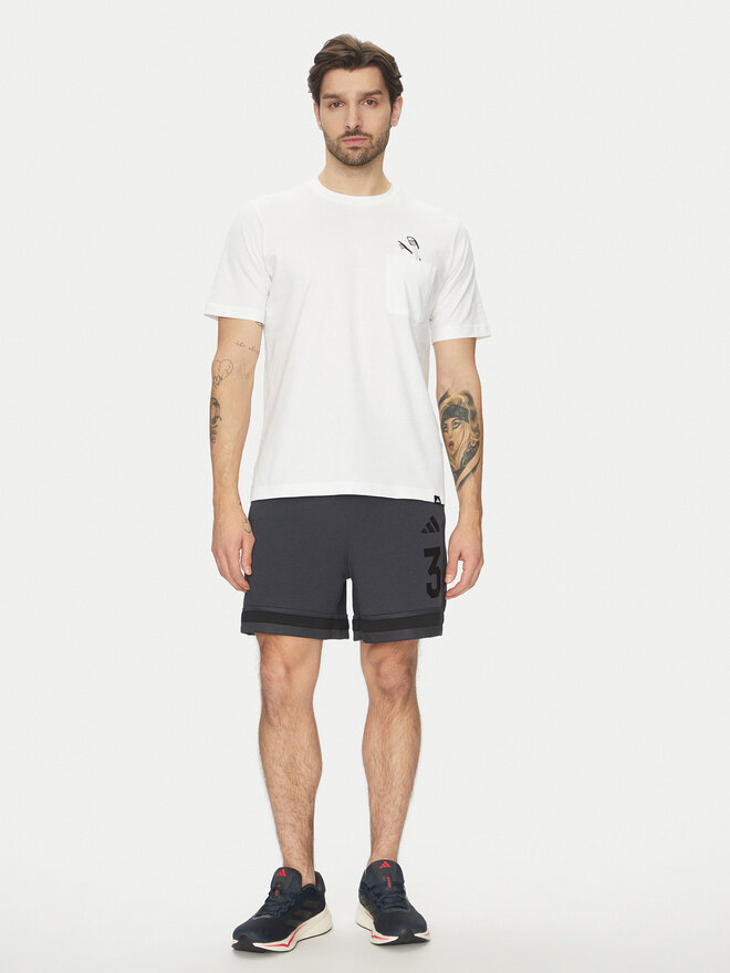 adidas adidas Camiseta Lounge Slides Graphic Pocket JC5282 Blanco Regular Fit
