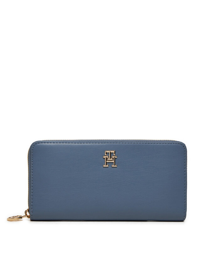 Tommy Hilfiger Liels sieviešu maks Tommy Hilfiger Distinct AW0AW16592 Zils