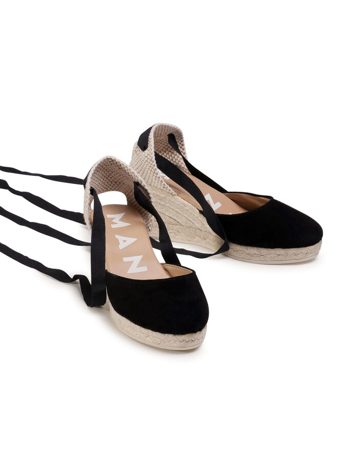Manebi Espadryle Manebi Low Wedge Valenciana K 1.0 WL Czarny