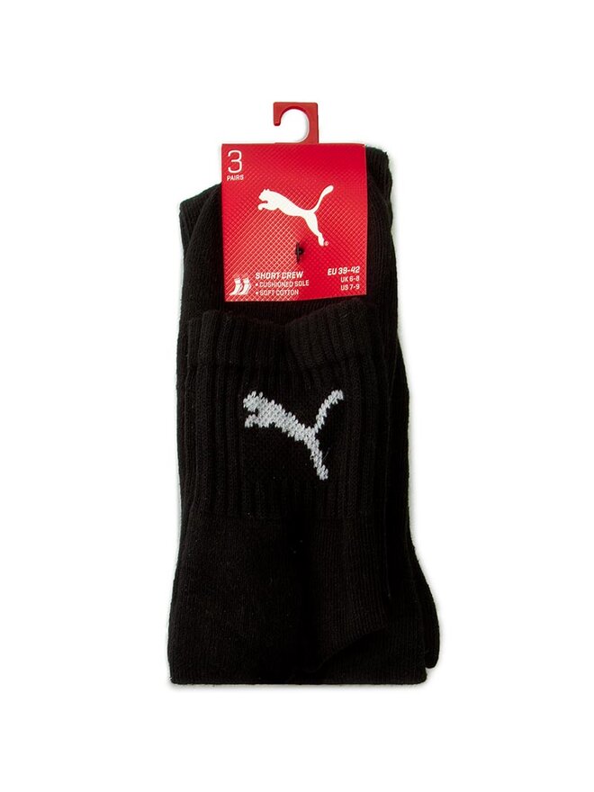 Puma Set di 3 paia di calzini lunghi da uomo Puma 231011001 200 039 39/42 Nero