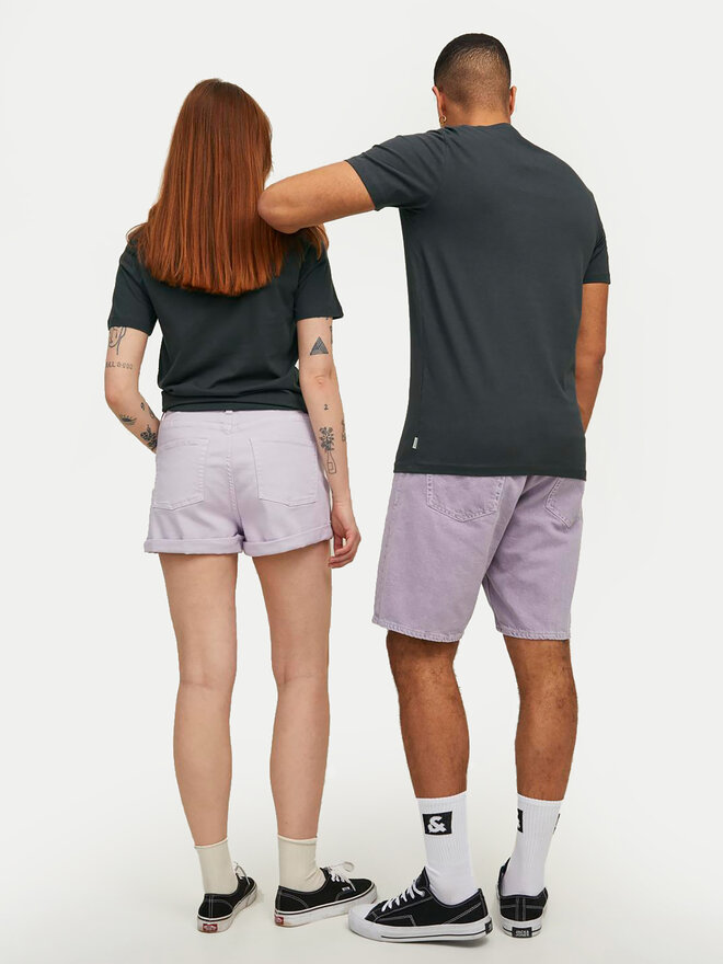 Jack&Jones Jack&Jones Marškinėliai Organic Basic 12156101 Pilka Slim Fit