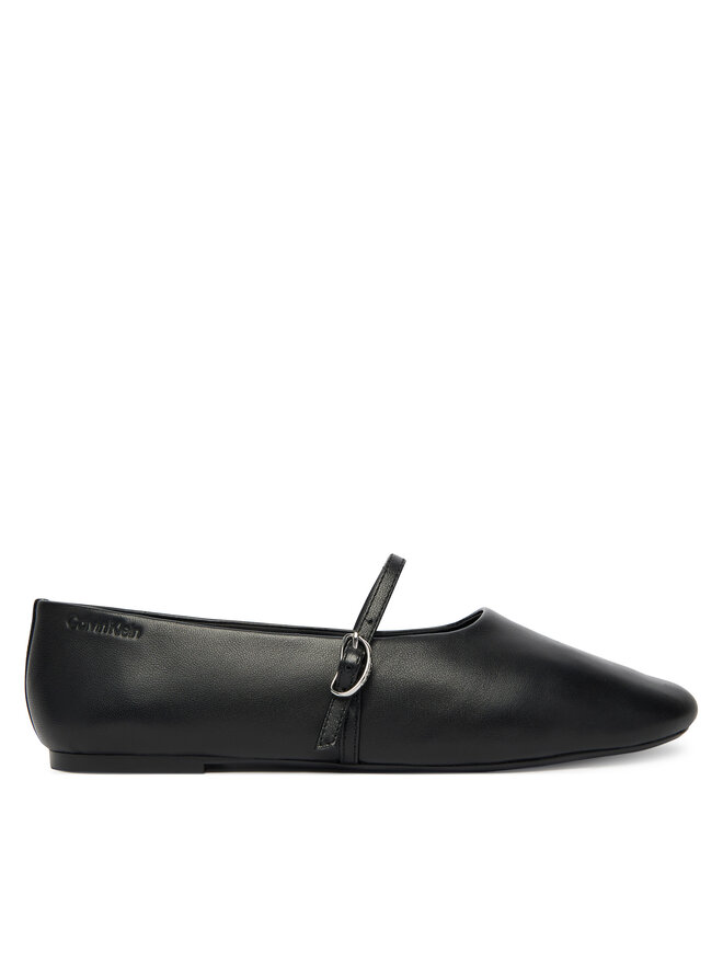 Calvin Klein Ballerinas Calvin Klein Oblique Ballerina Mj Lth Hdw HW0HW02847 Schwarz
