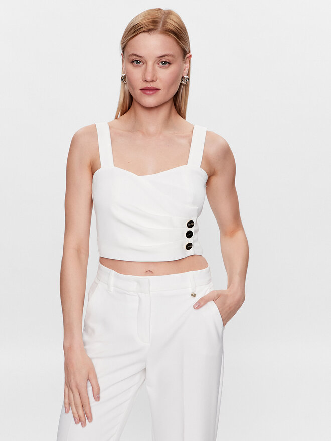 Liu Jo Liu Jo Τοπ CA3095 T2200 Λευκό Regular Fit