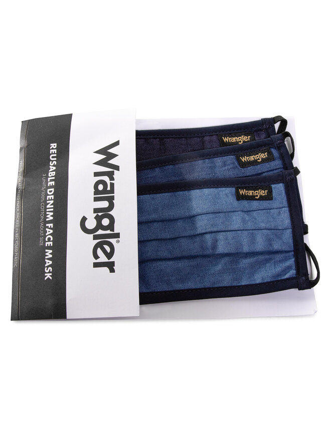 Wrangler Zestaw 3 maseczek materiałowych Wrangler W0Y1YBX41 112141128 Granatowy