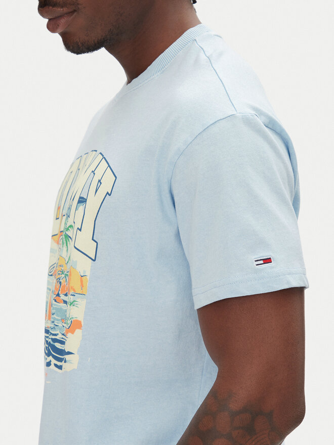 Tommy Jeans Tommy Jeans Marškinėliai Arch Sailing DM0DM21867 Žydra Relaxed Fit