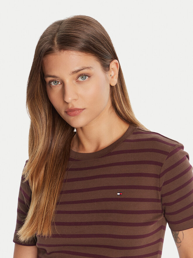 Tommy Hilfiger Tommy Hilfiger Camiseta New Cody WW0WW40587 Marrón Slim Fit