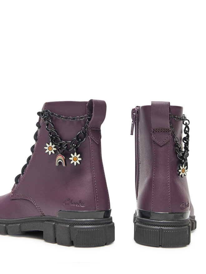 Clarks Μπότες Clarks Evyn Charm O. 26179029 Μωβ