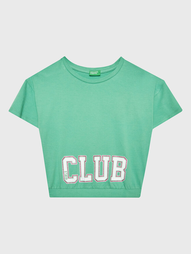 United Colors Of Benetton United Colors Of Benetton Marškinėliai 3096C10BA Žalia Boxy Fit