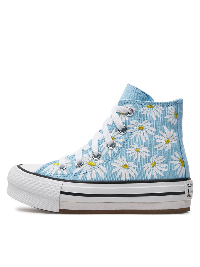 Converse Plátěnky Converse Chuck Taylor All Star Lift Platform Floral A06338C Modrá