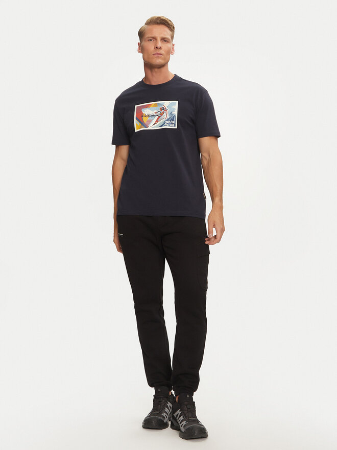 Napapijri Napapijri T-Shirt S-Portalet Ss NP0A4I3E Dunkelblau Relaxed Fit