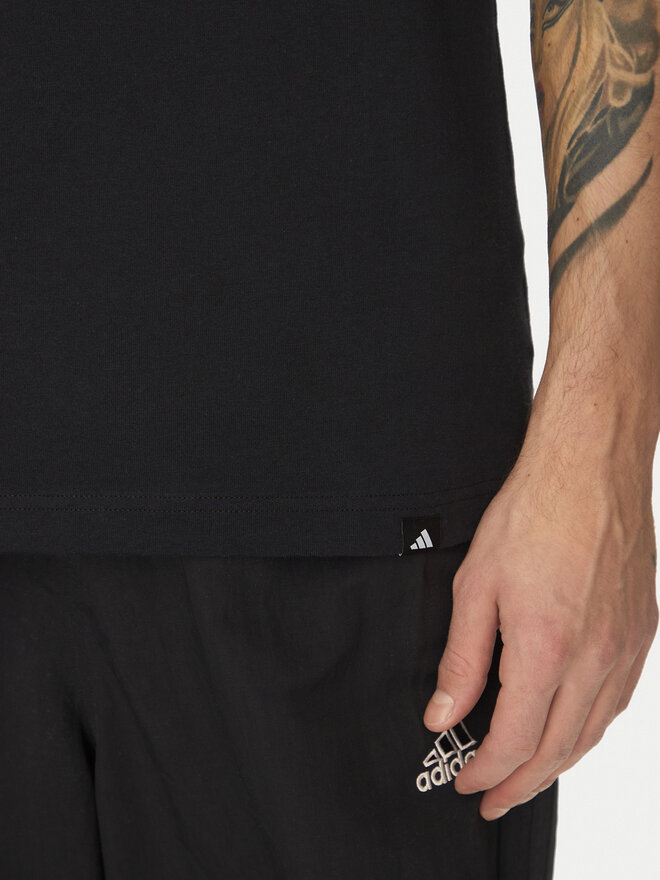 adidas adidas Marškinėliai Lounge Slide Graphic JJ4003 Juoda Regular Fit