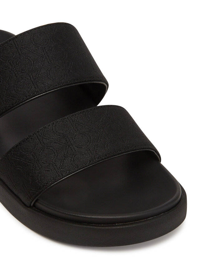 Calvin Klein Papucs Calvin Klein Flat Slide Jacq HW0HW02487 Fekete