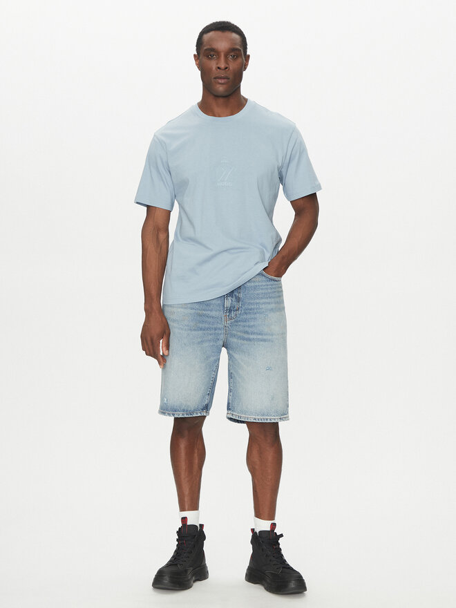 HUGO HUGO T-Shirt 50538246 Himmelblau Regular Fit
