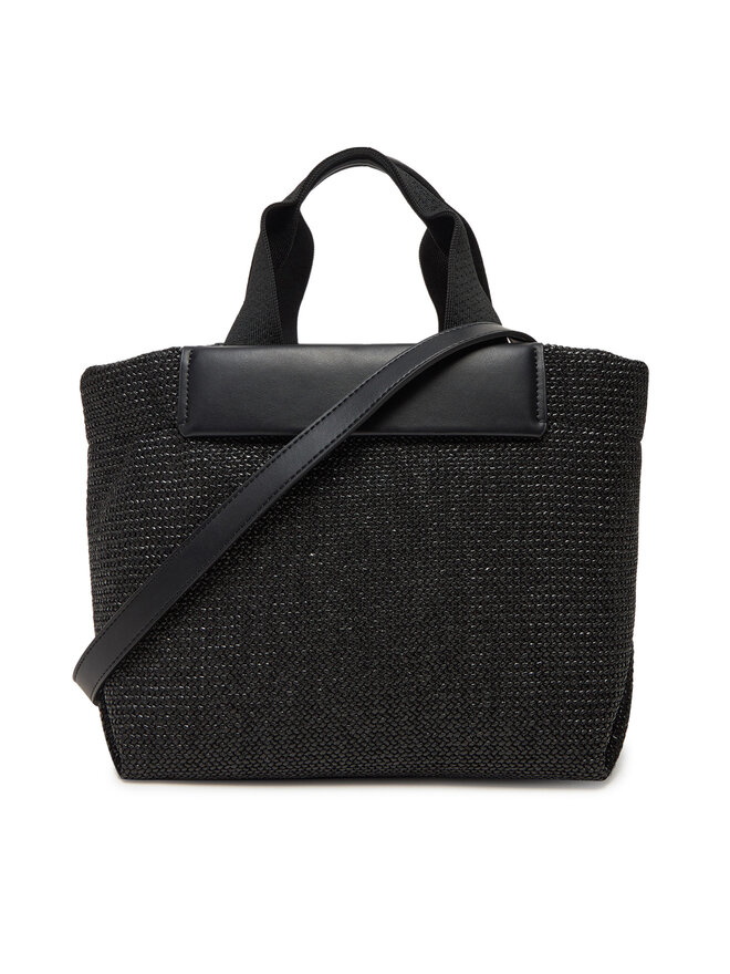 Calvin Klein Rankinė Calvin Klein Ck Raffia Small Tote Crossbody K60K613026 Juoda