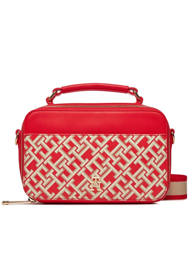 Tommy Hilfiger Handtasche Tommy Hilfiger Iconic Tommy Camera Bag Mono AW0AW16083 Rot