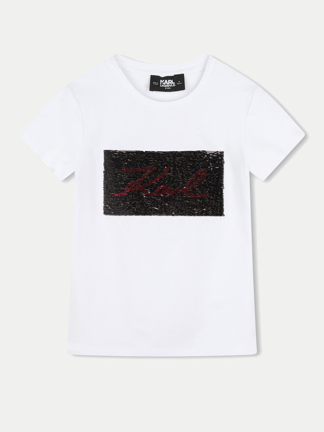 Karl Lagerfeld Kids Karl Lagerfeld Kids Camiseta Z30210 S Blanco Regular Fit