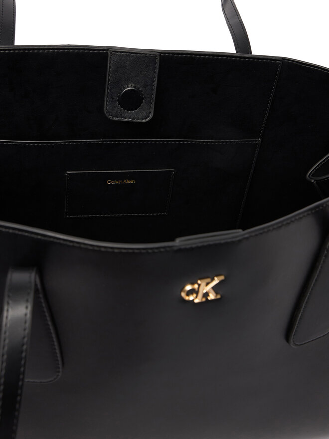 Calvin Klein Handtasche Calvin Klein Ck Snap Large Tote LV04F3502G Schwarz
