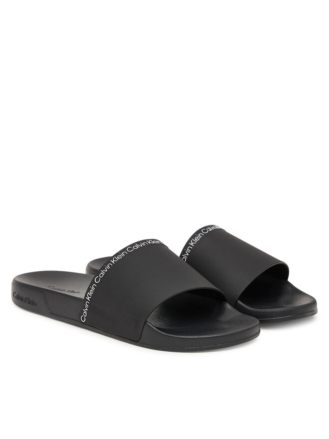 Calvin Klein Pantoletten Calvin Klein Ess Slide Institutional Cv HM0HM02108 Schwarz